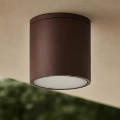Plafoniere Da Esterno-Perenz Illuminazione Plafoniera per esterno da soffitto corten ip65 perenz up gx53