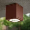 Plafoniere Da Esterno-Perenz Illuminazione Plafoniera per esterno da soffitto ip65 corten up perenz gx53