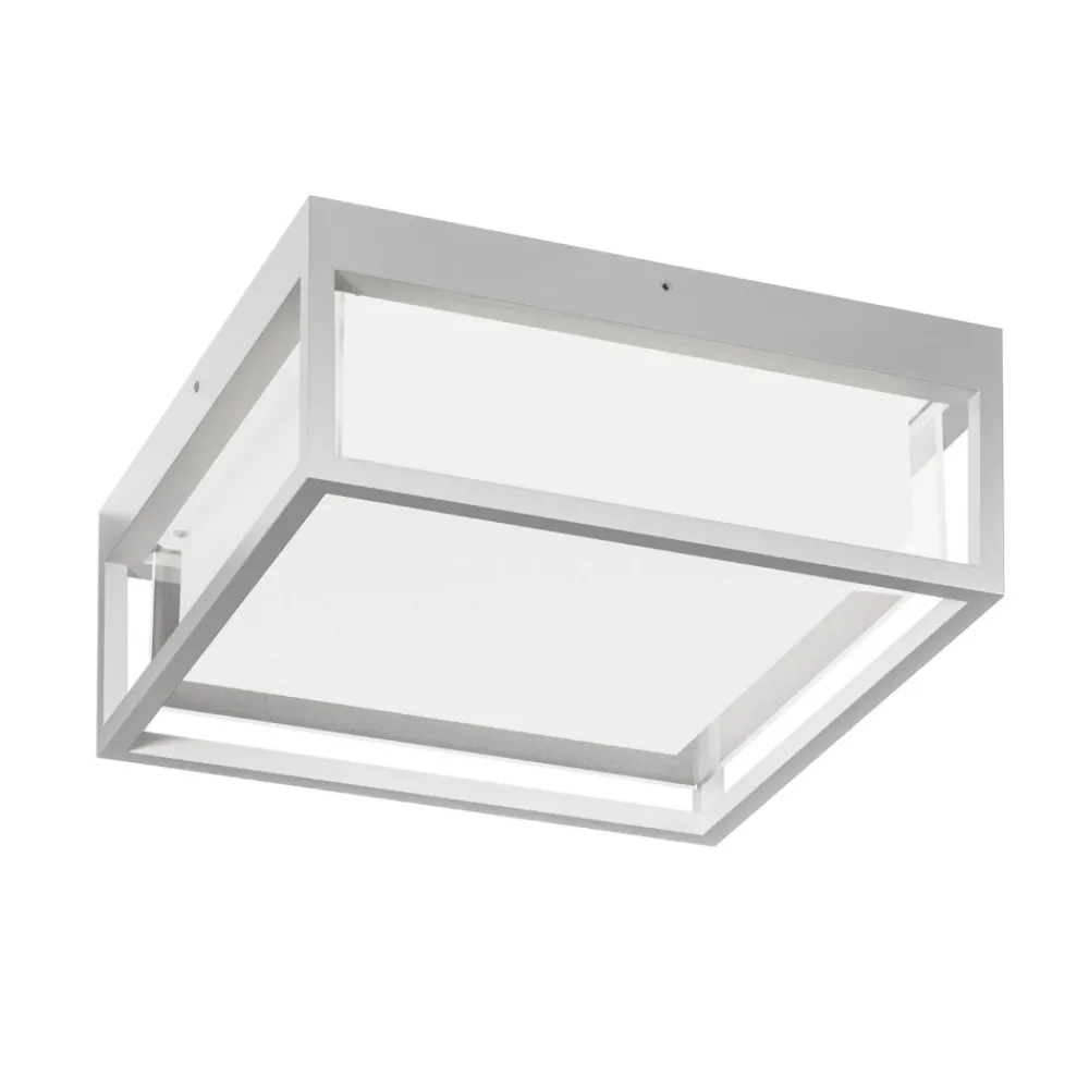 Plafoniere Da Esterno-Gea Luce Plafoniera per esterno moderna ip65 bianca led cct