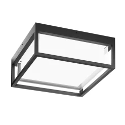 Plafoniere Da Esterno-Gea Luce Plafoniera per esterno moderna ip65 antracite led cct