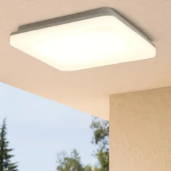 Plafoniere Da Esterno-Selezionato da Mazzolaluce Plafoniera per esterno quadrata moderna 24w 3000k