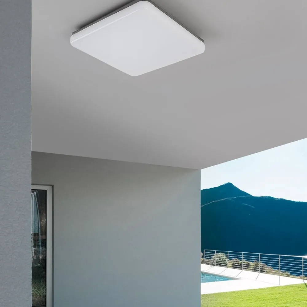 Plafoniere Da Esterno-Selezionato da Mazzolaluce Plafoniera per esterno quadrata moderna 24w 3000k