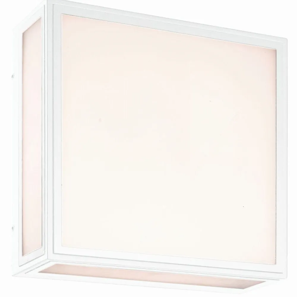 Plafoniere Da Esterno-Selezionato da Mazzolaluce Plafoniera per esterno quadrata bianca led 14w 3000k