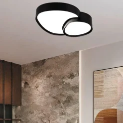 Plafoniere Moderne-Selezionato da Mazzolaluce Plafoniera per soffitto led da 2700k a 6500k design moderna nera