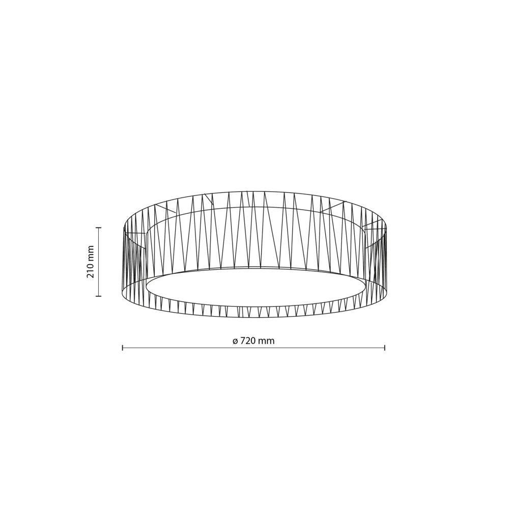 Plafoniere Moderne-Selezionato da Mazzolaluce Plafoniera per soggiorno in tessuto nero 72 cm cilindro design moderno
