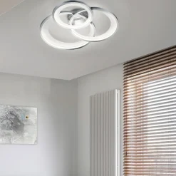 Plafoniere Moderne-Selezionato da Mazzolaluce Plafoniera per soggiorno moderno cromo lucido led 36w dimmerabile