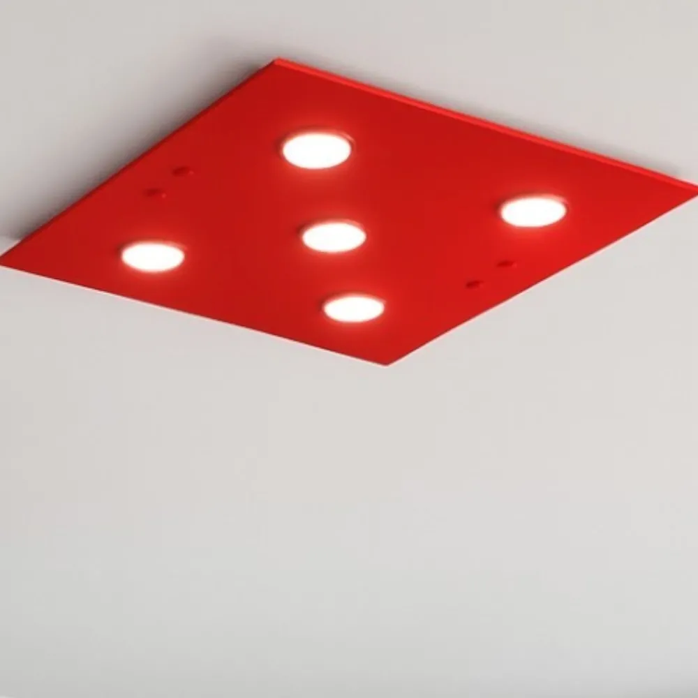 Plafoniere Moderne-Top Light Plafoniera per soggiorno moderno vetro rosso