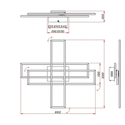 Plafoniere Moderne-Selezionato da Mazzolaluce Plafoniera per soggiorno moderno 36w da 2700k-6000k con telecomando