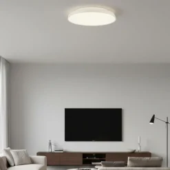 Plafoniere Moderne-Selezionato da Mazzolaluce Plafoniera per soggiorno moderno 60 cm bianca led 3000k dimmerabile