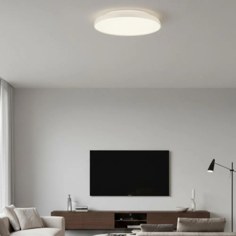 Plafoniere Moderne-Selezionato da Mazzolaluce Plafoniera per soggiorno moderno 60 cm bianca led 3000k dimmerabile
