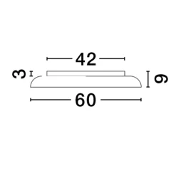 Plafoniere Moderne-Selezionato da Mazzolaluce Plafoniera per soggiorno moderno 60 cm bianca led 3000k dimmerabile
