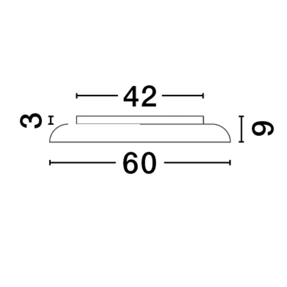 Plafoniere Moderne-Selezionato da Mazzolaluce Plafoniera per soggiorno moderno 60 cm bianca led 3000k dimmerabile