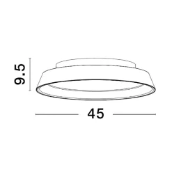 Plafoniere Moderne-Selezionato da Mazzolaluce Plafoniera per soggiorno moderna bianca e caffe tonda led 3000k dimmerabile