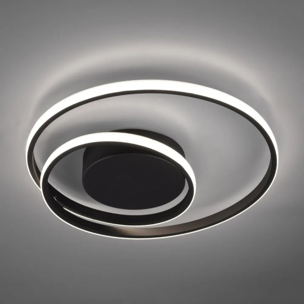 Plafoniere Moderne-Selezionato da Mazzolaluce Plafoniera per soggiorno nera led 22w 3000k