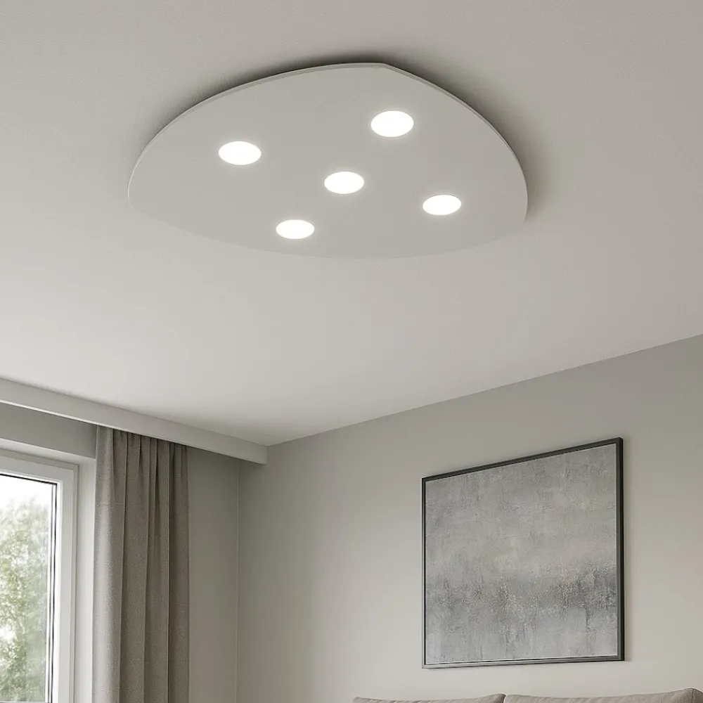 Plafoniere Moderne-Top Light Plafoniera per soggiorno shape toplight grigio