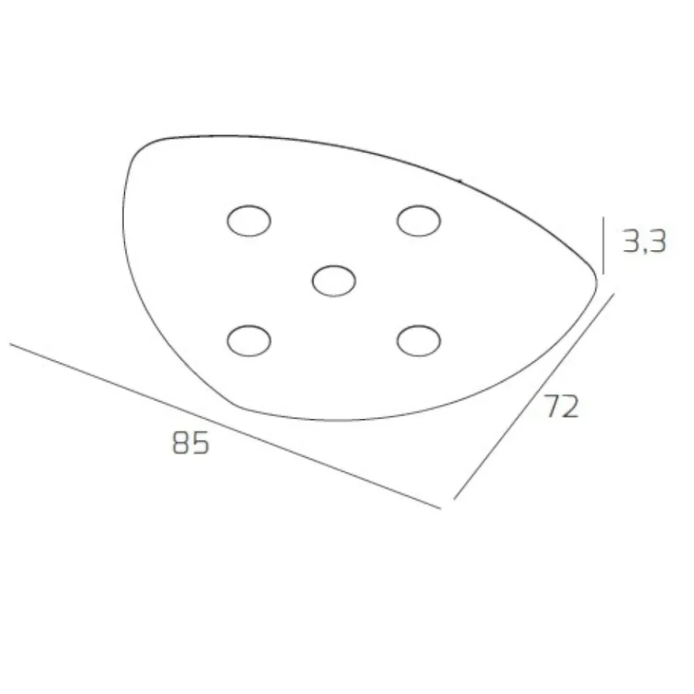 Plafoniere Moderne-Top Light Plafoniera per soggiorno shape toplight grigio