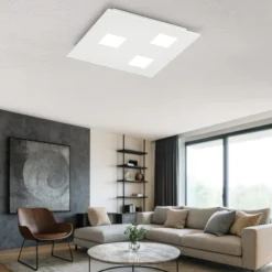 Plafoniere Moderne-Perenz Illuminazione Plafoniera pixel bianca quadrata moderna per cucina