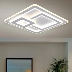 Plafoniere Moderne-Selezionato da Mazzolaluce Plafoniera quadrata bianca led da 2700k a 6000k moderna