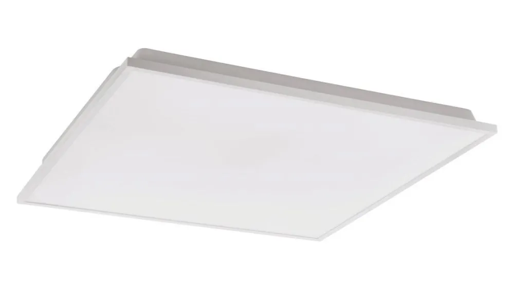 Plafoniere Moderne-Eglo Plafoniera quadrata bianca led dimmerabile 32w controllo remoto app herrora