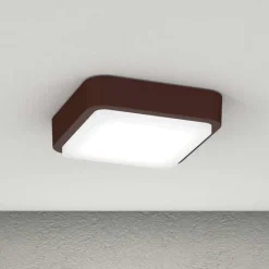 Plafoniere Da Esterno-Top Light Plafoniera quadrata da esterno corten irvine