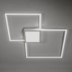 Plafoniere Moderne-Vivida International Plafoniera quadrata moderna bianca 25w 3000k rettangolare vivida joint