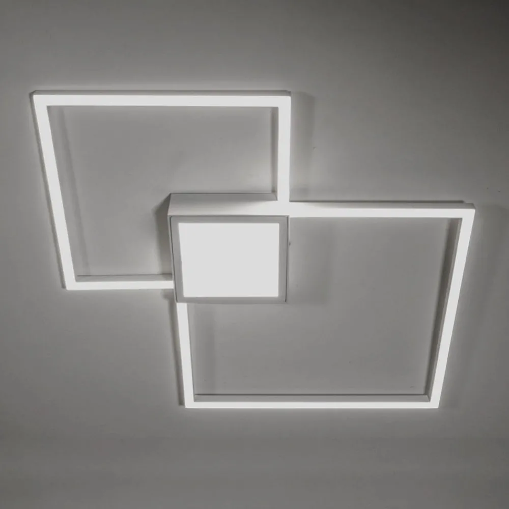 Plafoniere Moderne-Vivida International Plafoniera quadrata moderna bianca 25w 3000k rettangolare vivida joint