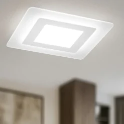 Plafoniere Moderne-Perenz Illuminazione Plafoniera quadrata moderna led 30w cct bend perenz per cucina