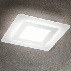 Plafoniere Moderne-Perenz Illuminazione Plafoniera quadrata moderna led 30w cct bend perenz per cucina