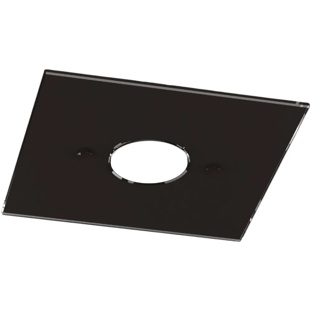 Plafoniere Moderne-Top Light Plafoniera quadrata path vetro marrone lucido