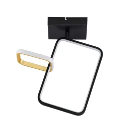 Plafoniere Moderne-Selezionato da Mazzolaluce Plafoniera quadrati design moderna nero oro led 30w 3200k dimmerabile