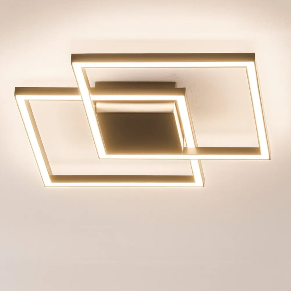 Plafoniere Moderne-Selezionato da Mazzolaluce Plafoniera quadrati led 25w 3000k nera design moderna