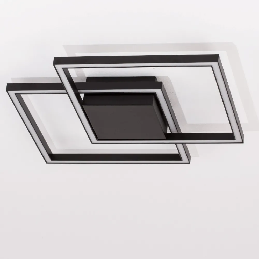 Plafoniere Moderne-Selezionato da Mazzolaluce Plafoniera quadrati led 25w 3000k nera design moderna