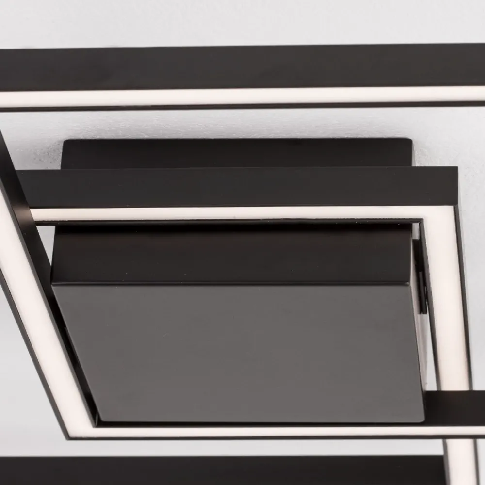 Plafoniere Moderne-Selezionato da Mazzolaluce Plafoniera quadrati led 25w 3000k nera design moderna
