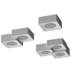 Plafoniere Moderne-Selezionato da Mazzolaluce Plafoniera quadrati per cucina in gesso ceramico bianca