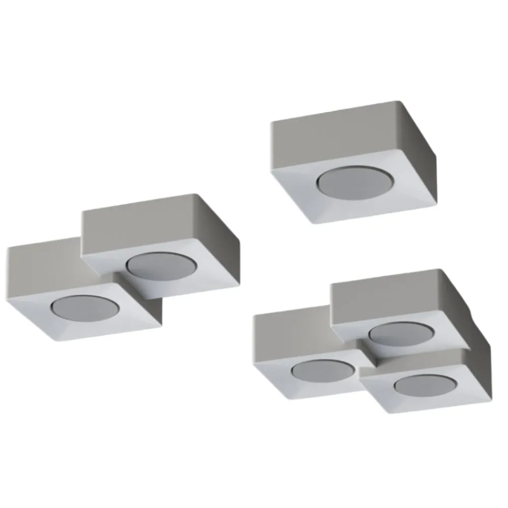 Plafoniere Moderne-Selezionato da Mazzolaluce Plafoniera quadrati per cucina in gesso ceramico bianca