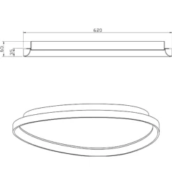 Plafoniere Moderne-Fabas Luce Plafoniera quirk nera 60cm led 2700k 3200k 4000k moderna