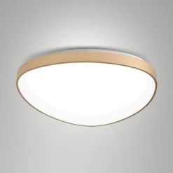Plafoniere Moderne-Fabas Luce Plafoniera quirk ottone satinato led 56w 2700k 3200k 4000k