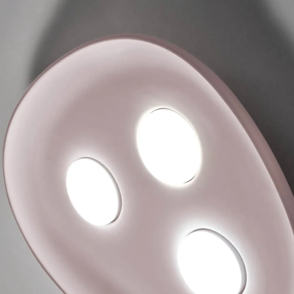Plafoniere Moderne-Vivida International Plafoniera reloaux rosa ceramica ovale