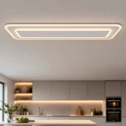 Plafoniere Moderne-Selezionato da Mazzolaluce Plafoniera rettangolare bianca moderna led dimmerabile con telecomando