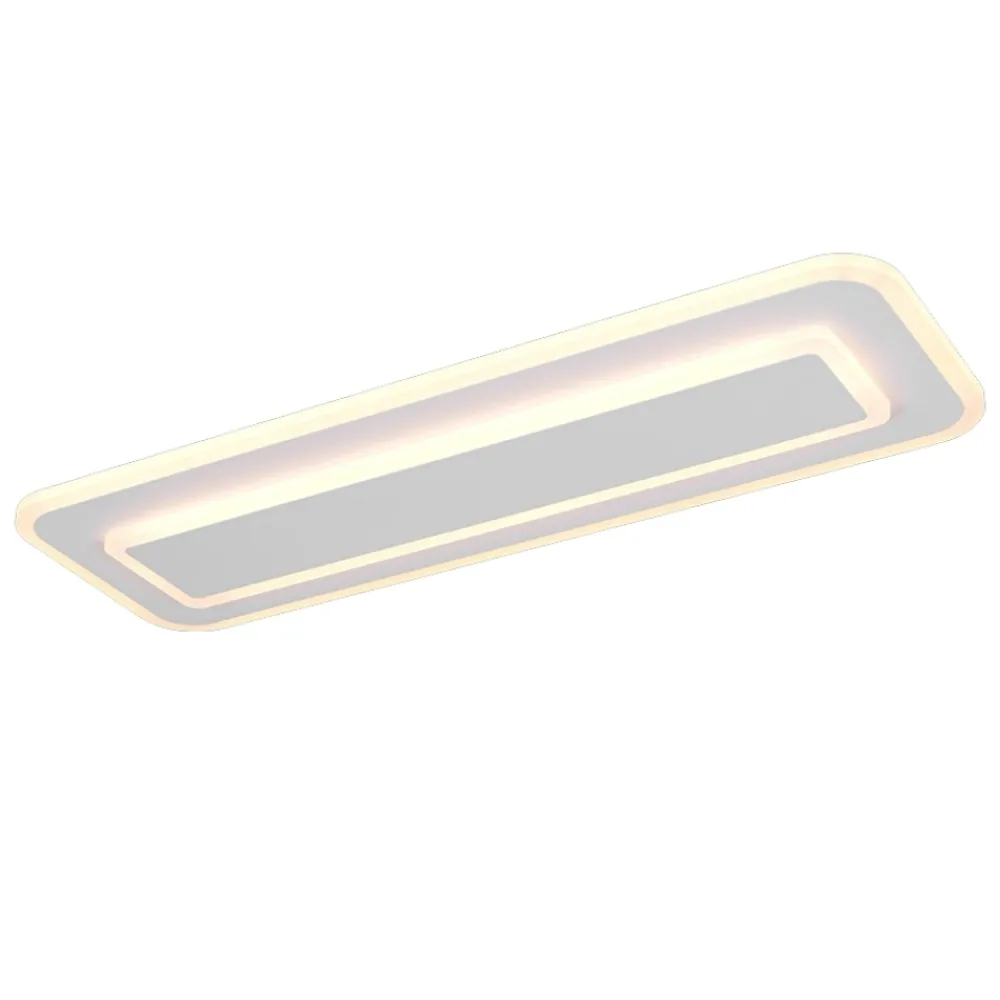 Plafoniere Moderne-Selezionato da Mazzolaluce Plafoniera rettangolare bianca moderna led dimmerabile con telecomando