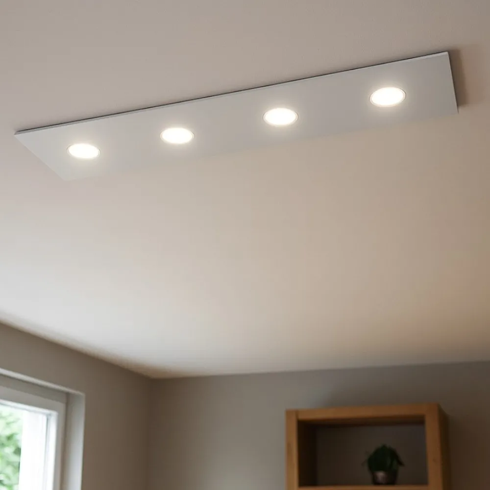 Plafoniere Moderne-Top Light Plafoniera rettangolare bianca per cucina moderna area toplight