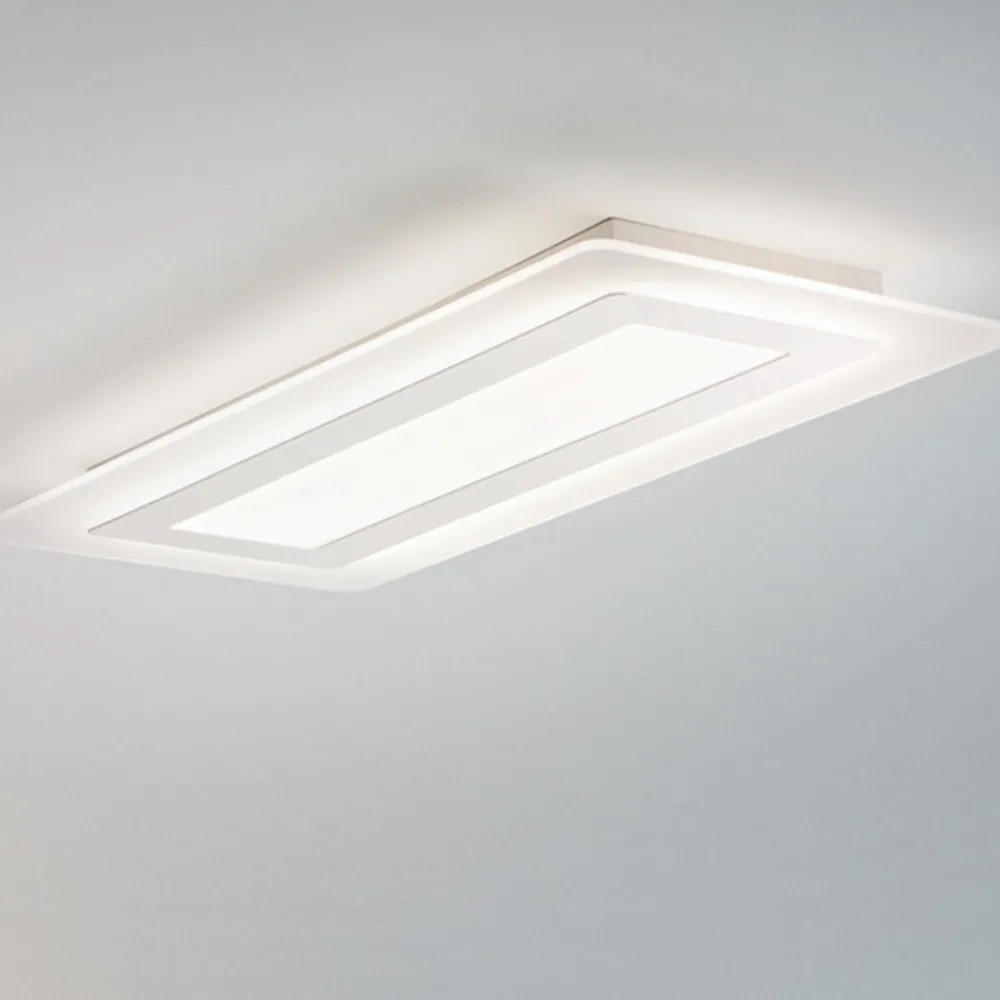 Plafoniere Moderne-Perenz Illuminazione Plafoniera rettangolare moderna per soggiorno led cct perenz bend