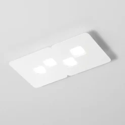 Plafoniere Moderne-Gea Luce Plafoniera rettangolare moderna bilbao bianca
