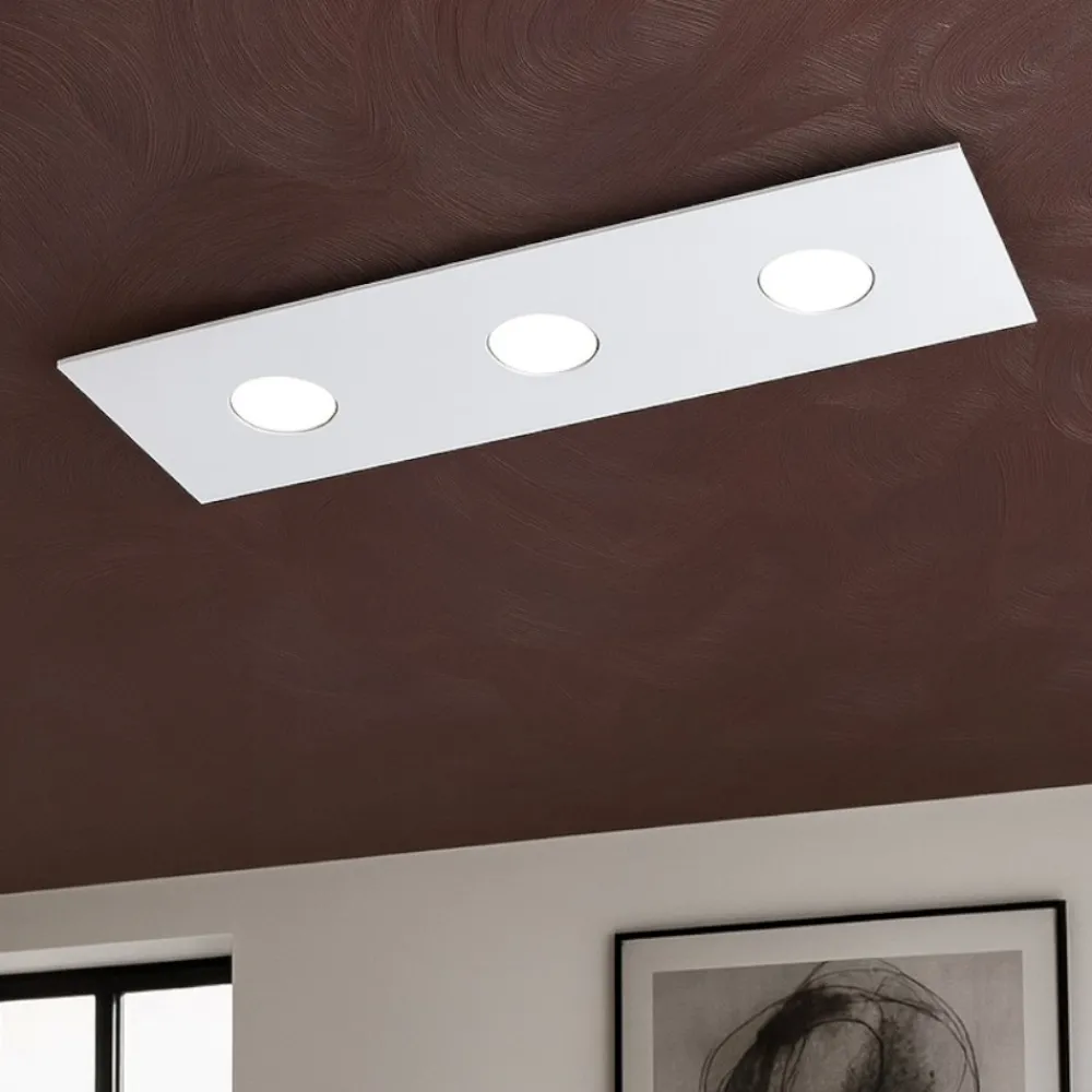 Plafoniere Moderne-Top Light Plafoniera rettangolare per cucina moderna bianca toplight area