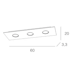 Plafoniere Moderne-Top Light Plafoniera rettangolare per cucina moderna bianca toplight area