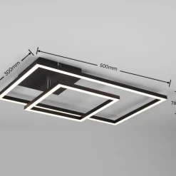 Plafoniere Moderne-Selezionato da Mazzolaluce Plafoniera rettangoli nera led 25w 4000k orientabile moderna