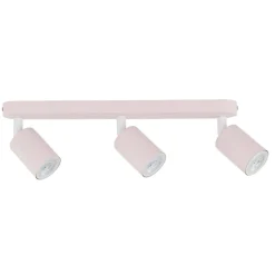 Plafoniere Moderne-Selezionato da Mazzolaluce Plafoniera rosa con 3 faretti orientabili per cameretta