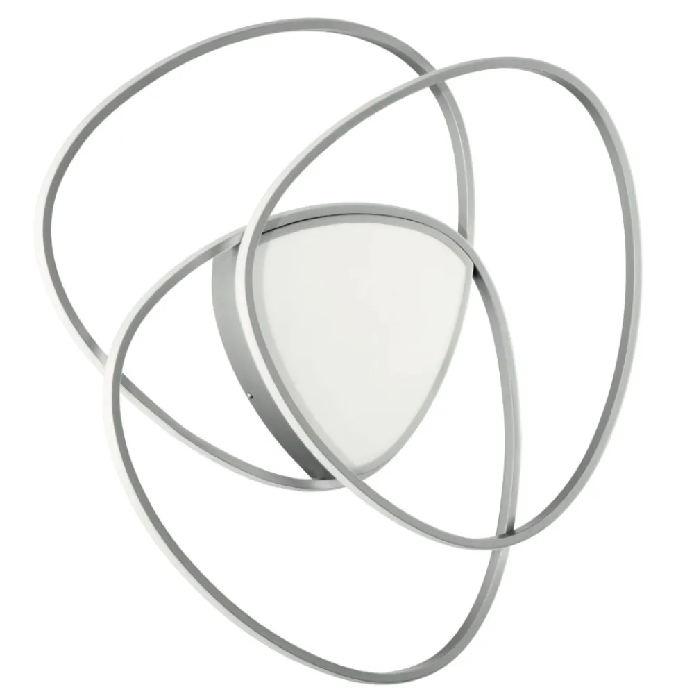 Plafoniere Moderne-Ondaluce Plafoniera rose gr grigio design led moderna
