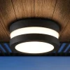 Plafoniere Da Esterno-Top Light Plafoniera rotonda antracite per esterno balcone soho