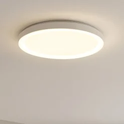 Plafoniere Moderne-Selezionato da Mazzolaluce Plafoniera rotonda bianca 58cm led 50w 3000k dimmerabile
